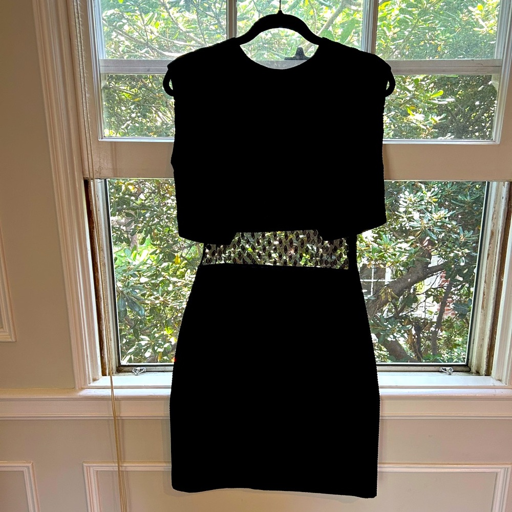 SANDRO dress with matching cropped jacket/cape.